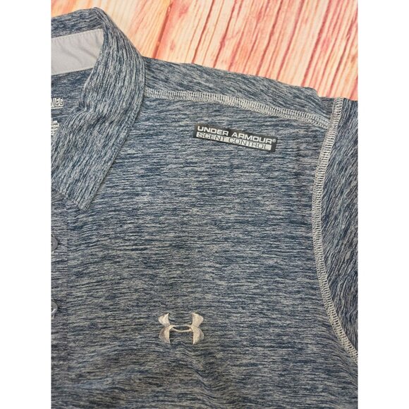 Under Armour Boys Loose Fit HeatGear Polo Shirt XL Blue ScentControl - Picture 8 of 9